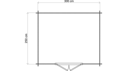 Lugarde Select - Dover Flat Roof Log Cabin 300x250cm