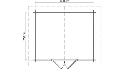 Lugarde Select - Greenwich Apex Roof Log Cabin 300x250cm