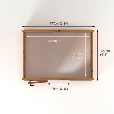 4 x 6 Woodsman Apex Greenhouse - Polycarbonate