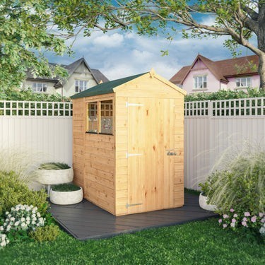Mercia Premium Woodsman Shiplap Apex Shed 6'x4' - Styrene Windows