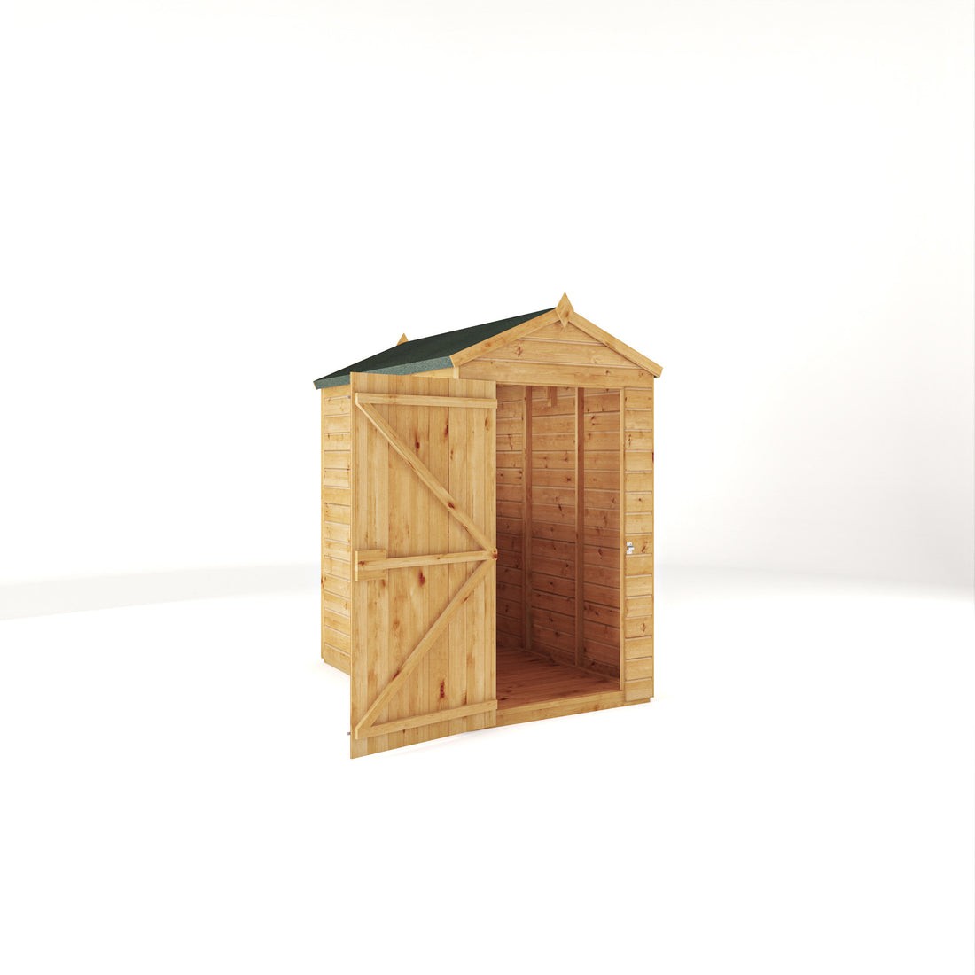 Mercia Premium Woodsman Shiplap Apex Shed 6'x4' - Glass Windows