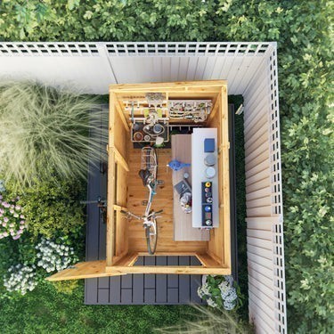 Mercia Premium Woodsman Shiplap Pent Shed 6'x4' - Glass Windows