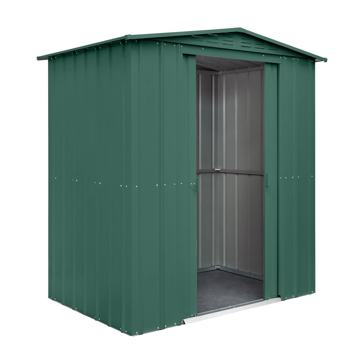 6 x 4 Globel Apex Metal Shed - Green or Grey