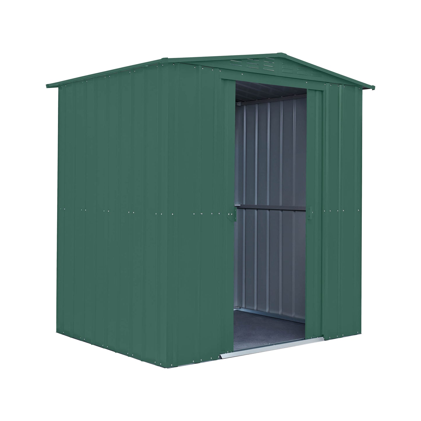 6 x 5 Globel Apex Metal Shed - Green or Grey