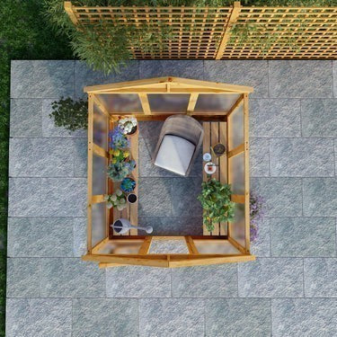 6 x 6 Woodsman Apex Greenhouse - Polycarbonate