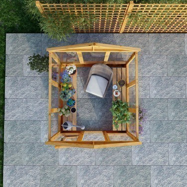 6 x 6 Woodsman Apex Greenhouse - Glass