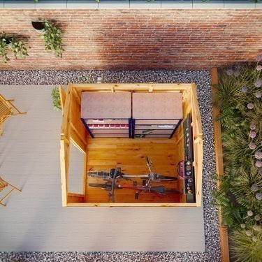 Mercia Premium Woodsman Shiplap Apex Shed 6'x6'  - Glass Windows