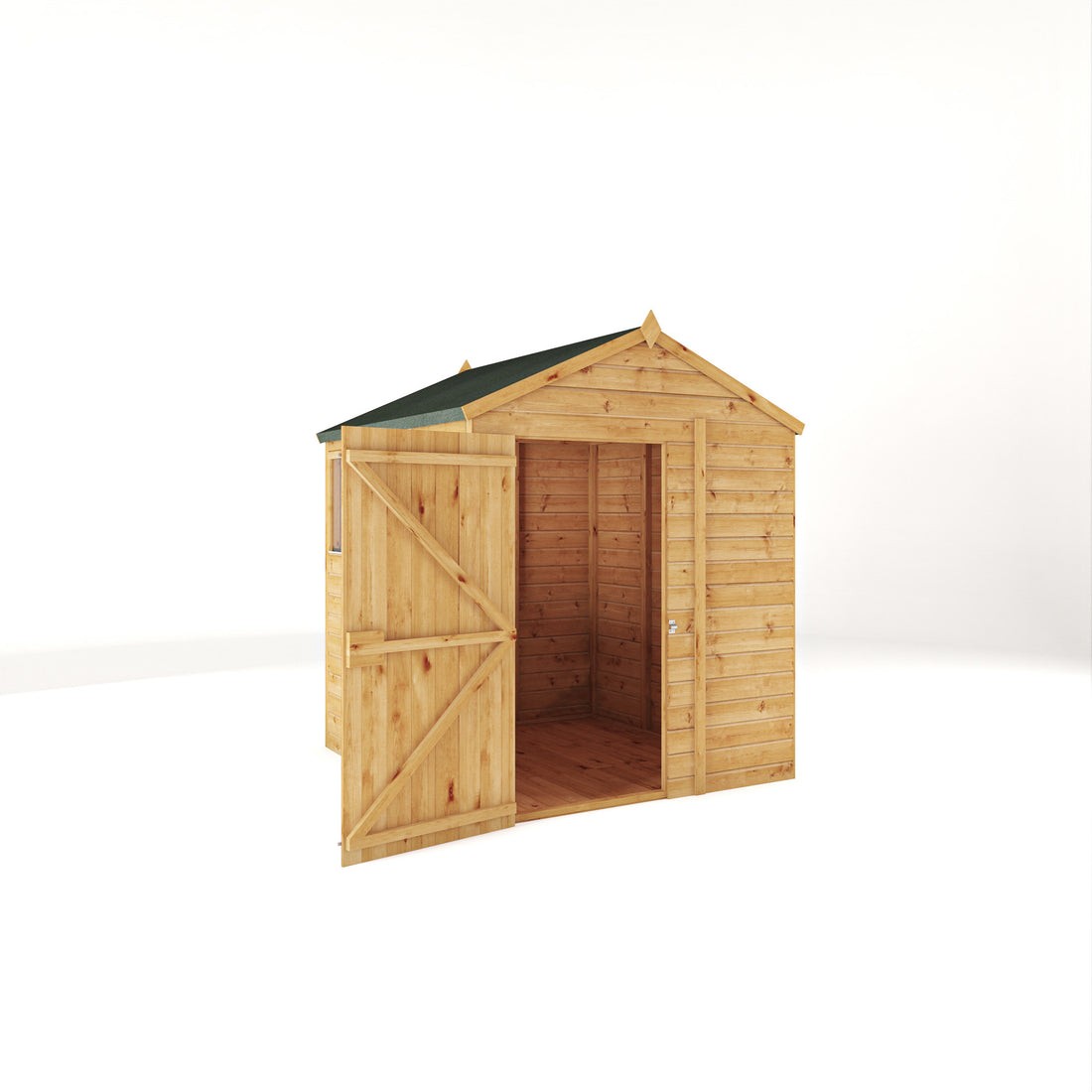Mercia Premium Woodsman Shiplap Apex Shed 6'x6'  - Styrene Windows