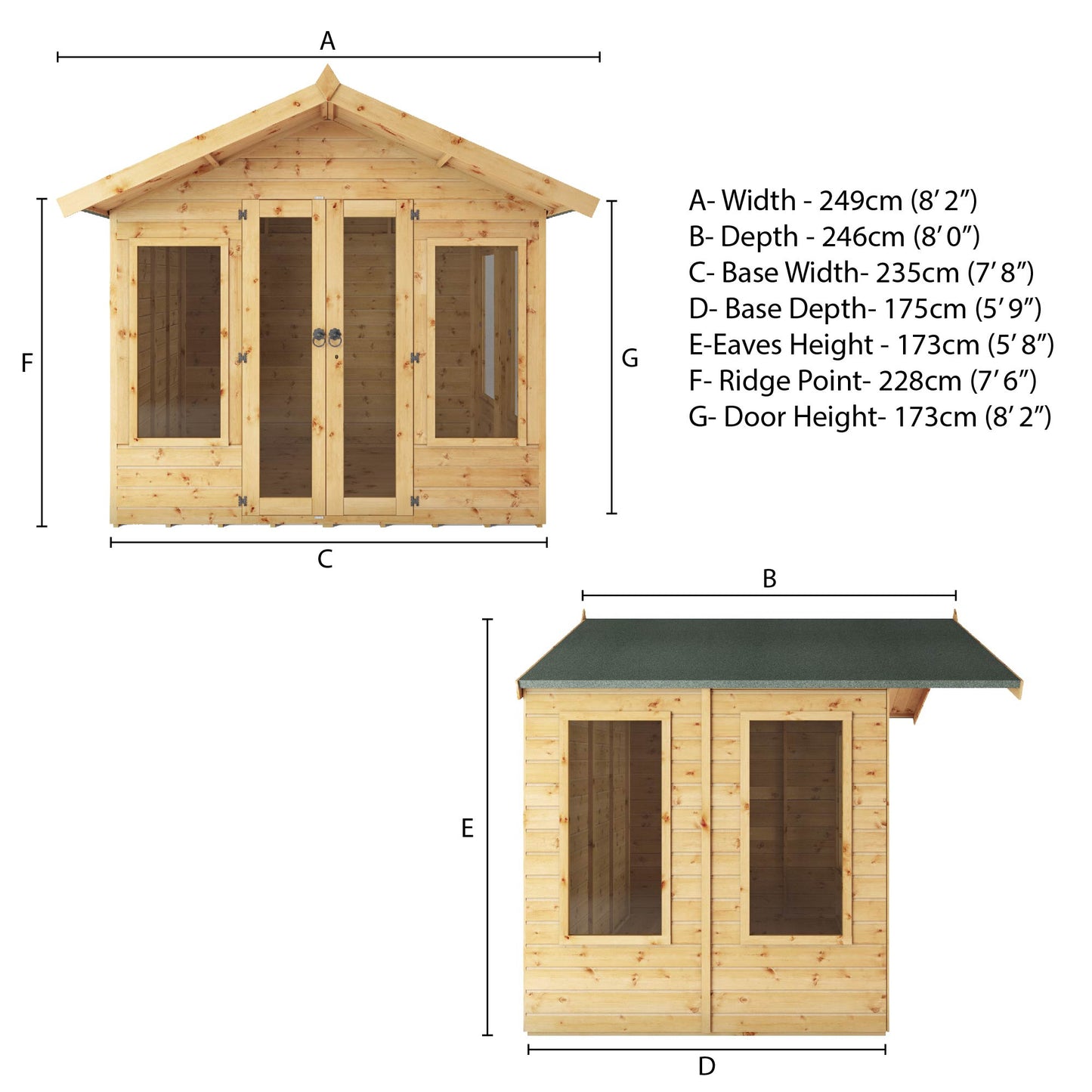 Premium Sussex Summerhouse 6'x8'