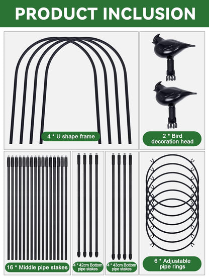 2PCS Garden Trellis for Climbing Plants, Kalolary 6FT Black Garden Tower Obelisk Trellises Rustproof Metal Potted Plant Climbing Support