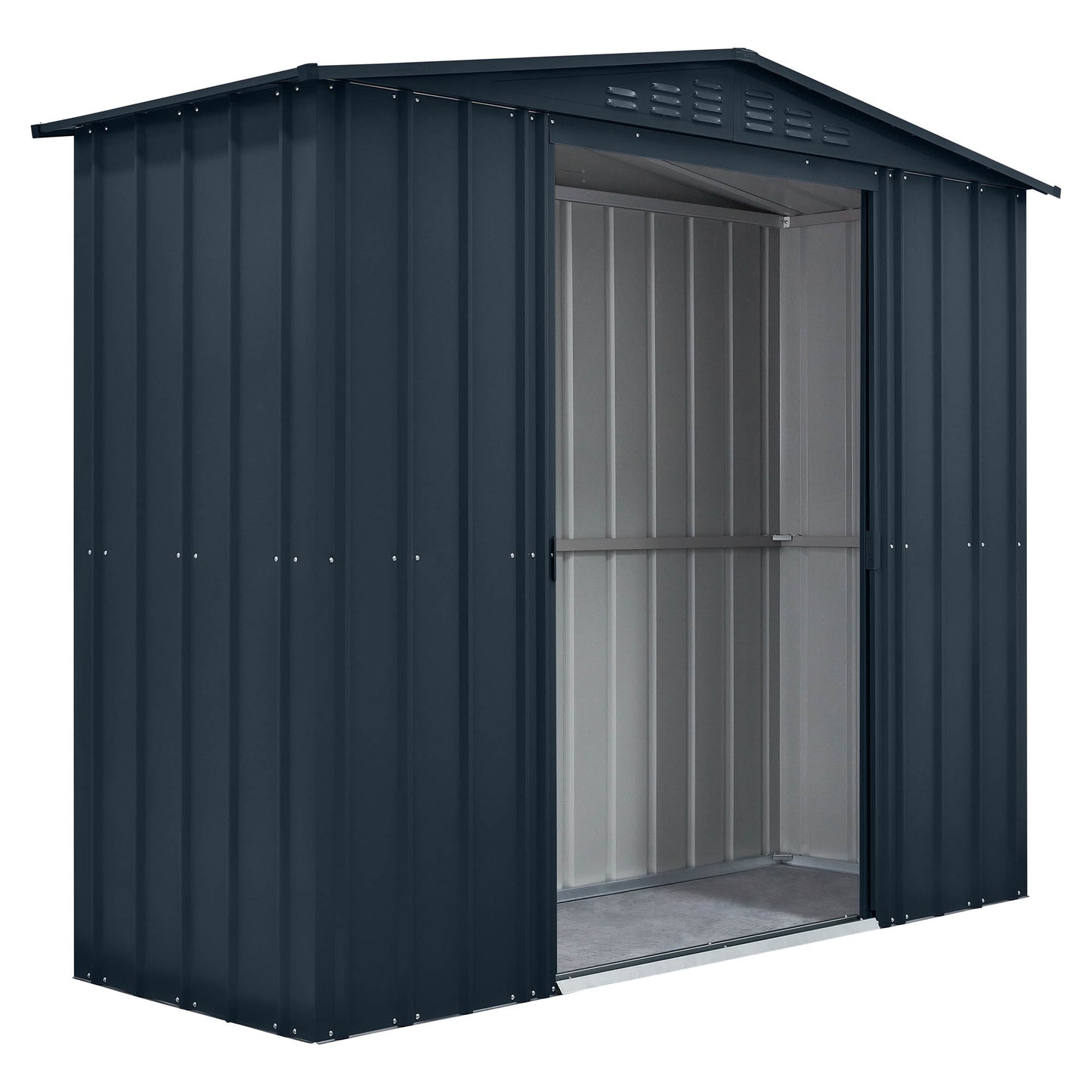 8 x 3 Globel Apex Metal Shed - Green or Grey