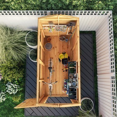 Mercia Premium Woodsman Shiplap Apex Shed 8'x4' - Styrene Windows