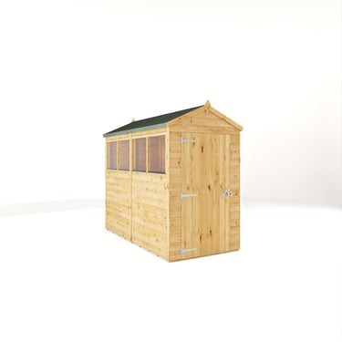 Mercia Premium Woodsman Shiplap Apex Shed 8'x4' - Styrene Windows