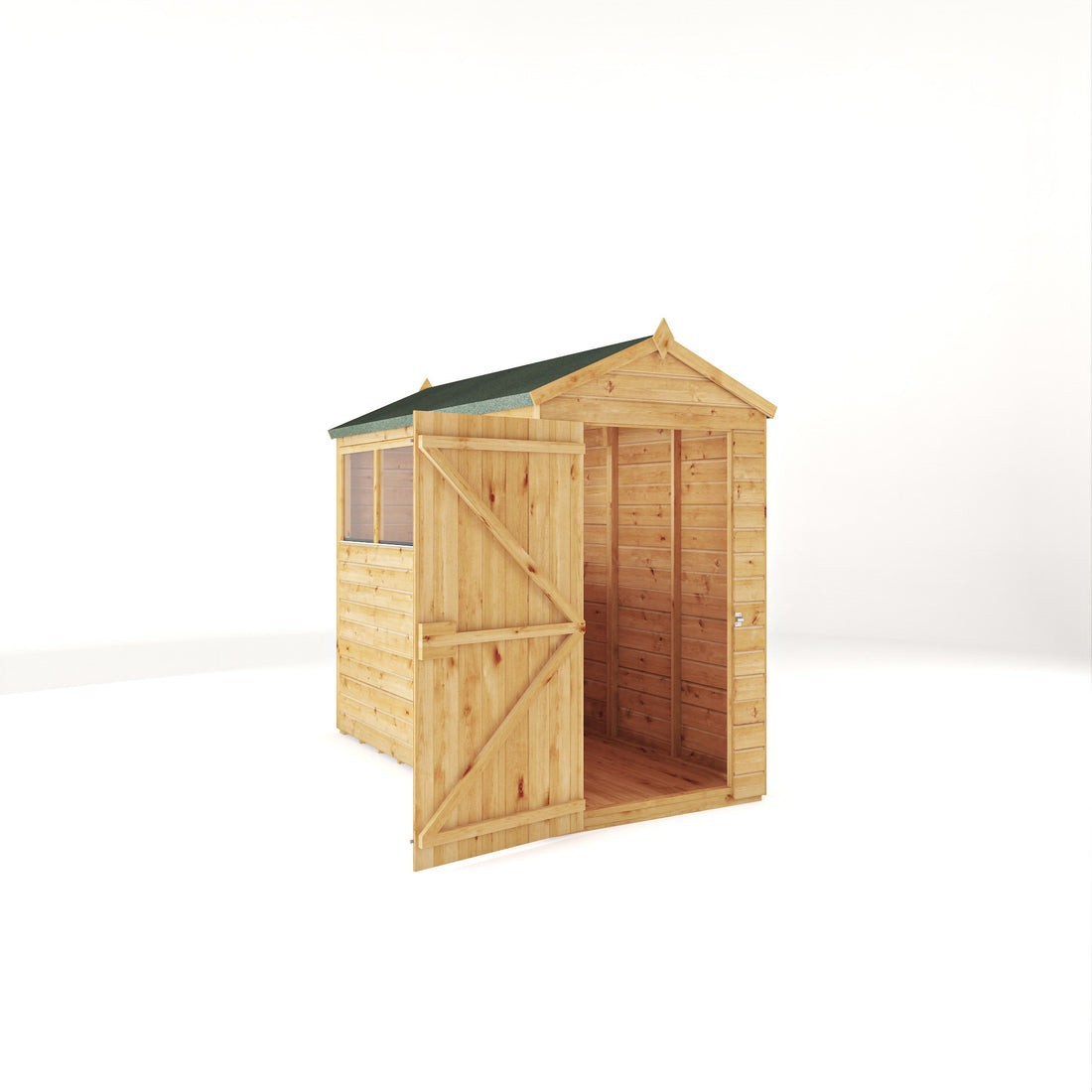 Mercia Premium Woodsman Shiplap Apex Shed 8'x4' - Styrene Windows