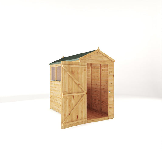 Mercia Premium Woodsman Shiplap Apex Shed 8'x4' - Styrene Windows