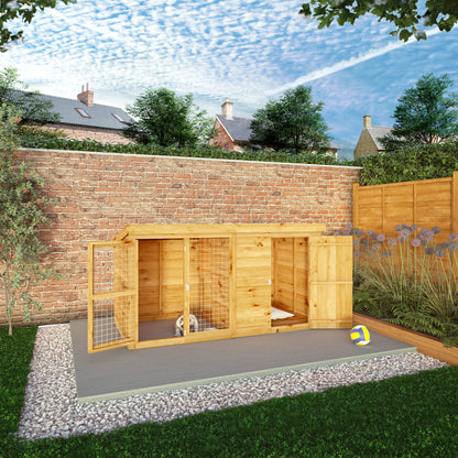 Mercia 8x4 Berkshire Dog Kennel and Run