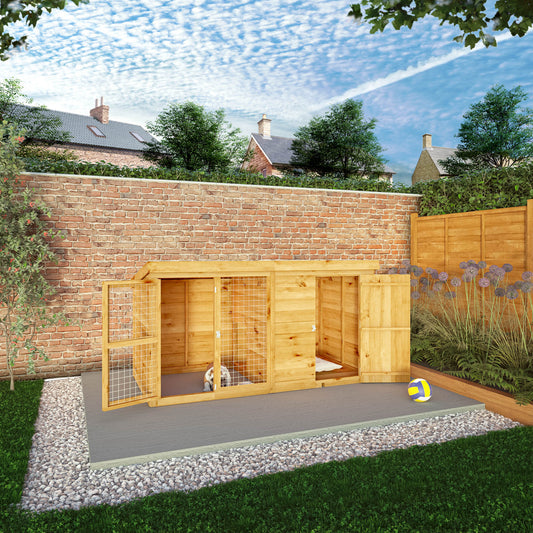 Mercia 8x4 Berkshire Dog Kennel and Run