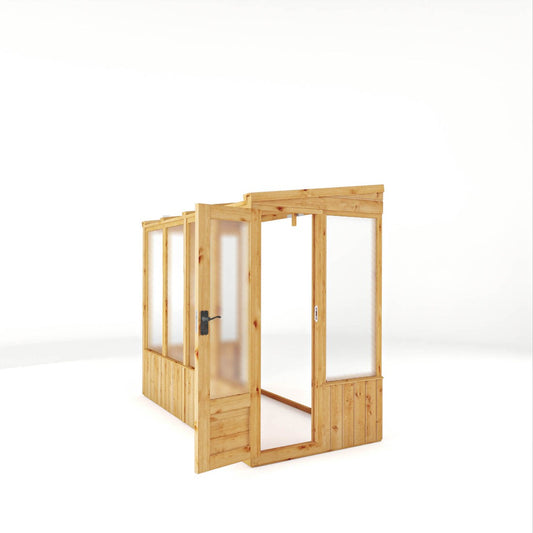 8 x 4 Woodsman Pent Lean-To Greenhouse - Polycarbonate