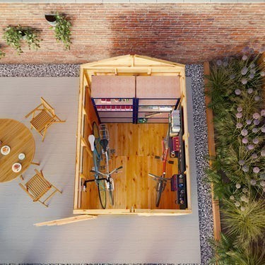 Mercia Premium Woodsman Shiplap Apex Shed 8'x6' - Glass Windows