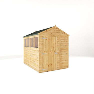 Mercia Premium Woodsman Shiplap Apex Shed 8'x6' - Styrene Windows