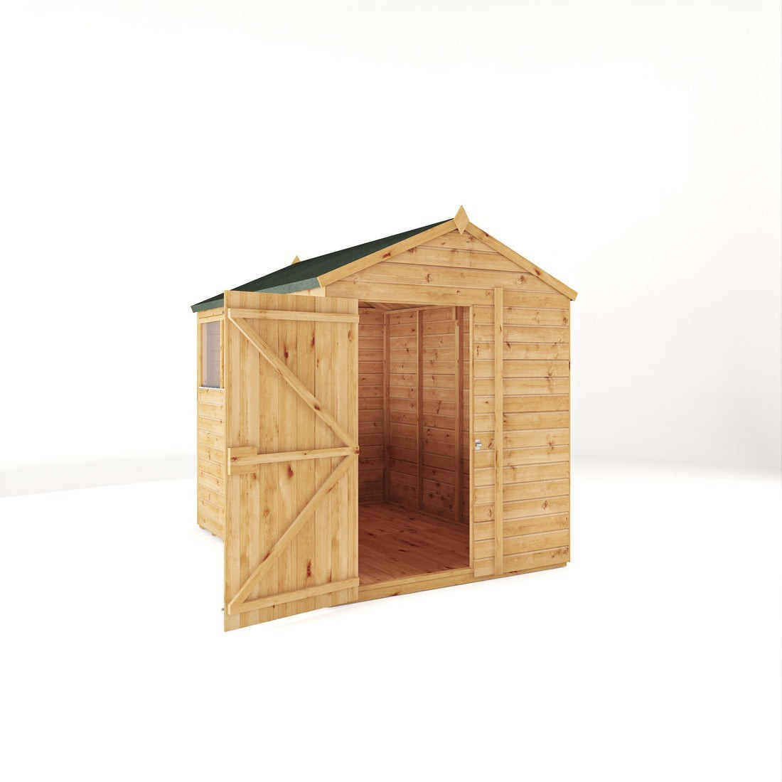 Mercia Premium Woodsman Shiplap Apex Shed 8'x6' - Styrene Windows