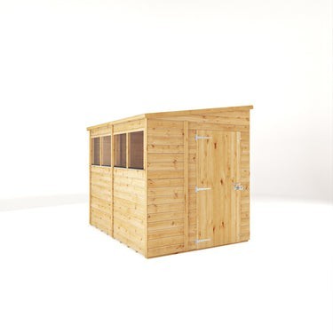Mercia Premium Woodsman Shiplap Pent Shed 8'x6' - Styrene Windows