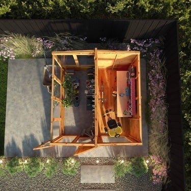 8 x 8 Woodsman Combi Greenhouse Shed - Styrene