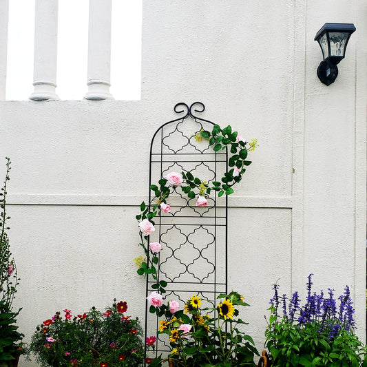 SCENDOR Garden Trellis for Vines and Climbing Plants Outdoor, Iron Wire Lattices Grid Panels for Potted Climbing Pergola Cucumber Tomato Rose