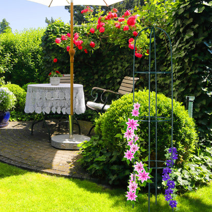 Relaxdays Growth Support, Freestanding Trellis for Wine & Tomatoes, XL Garden Obelisk, H: 200 cm, Dark Green