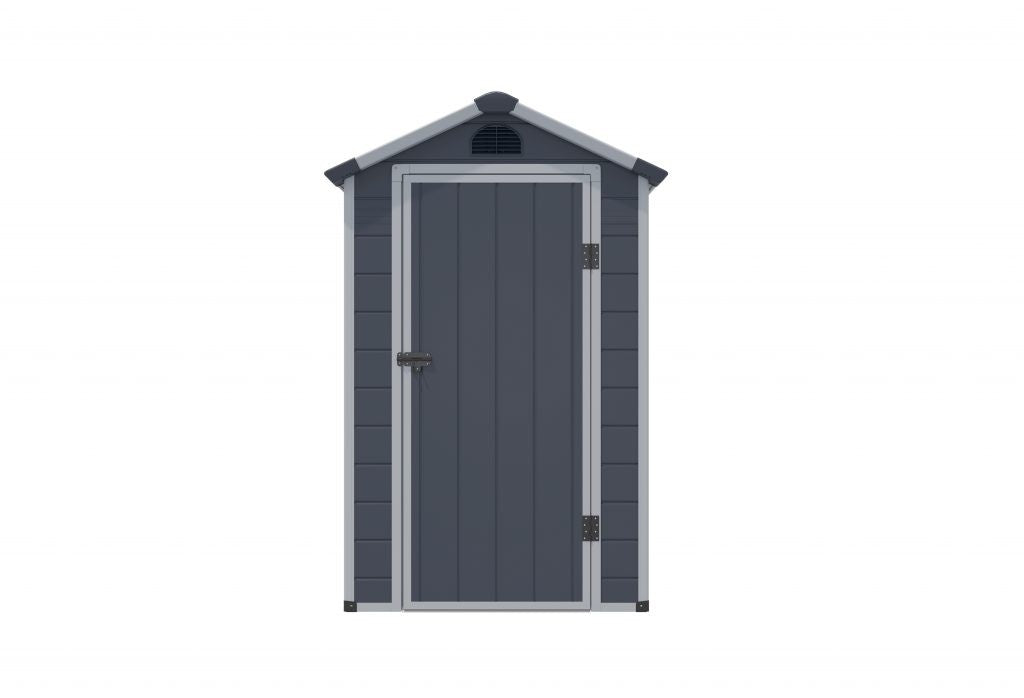 Rowlinson Airevale Apex Plastic Shed 4'x3' - Dark Grey