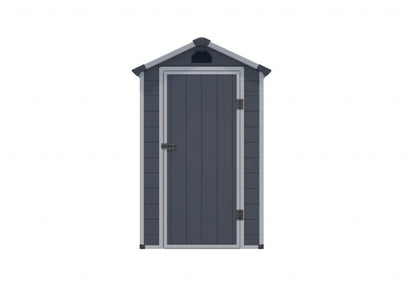 Rowlinson Airevale Apex Plastic Shed 4'x3' - Dark Grey