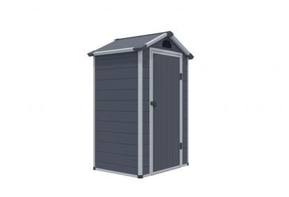 Rowlinson Airevale Apex Plastic Shed 4'x3' - Dark Grey