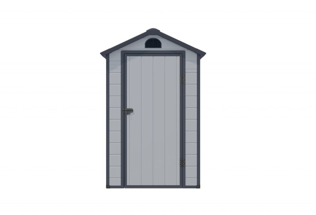 Rowlinson Airevale Apex Plastic Shed 4'x3' - Light Grey