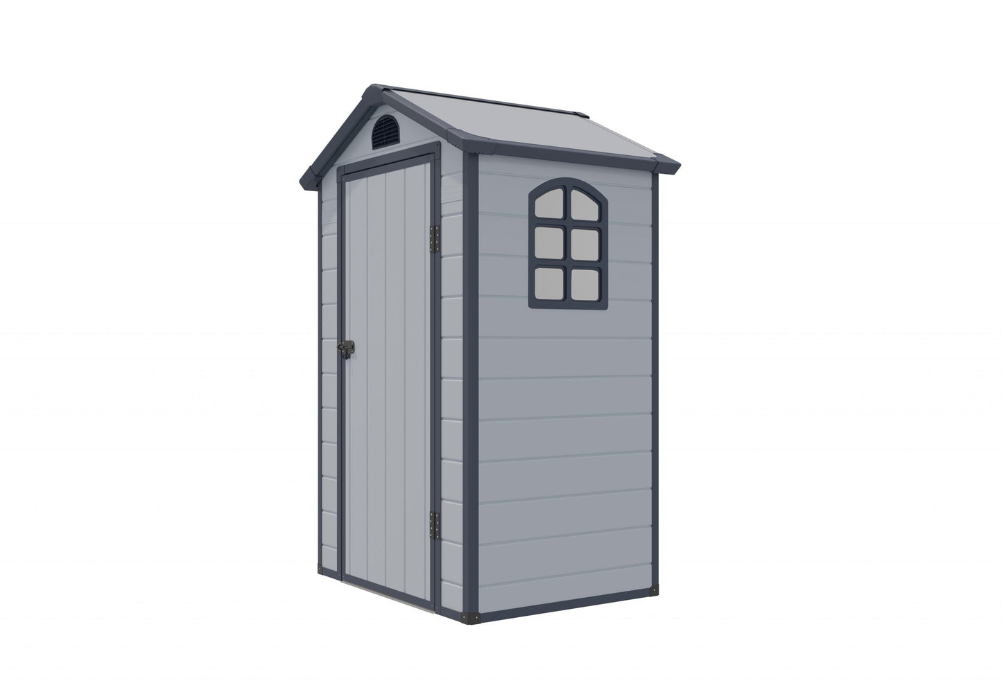 Rowlinson Airevale Apex Plastic Shed 4'x3' - Light Grey