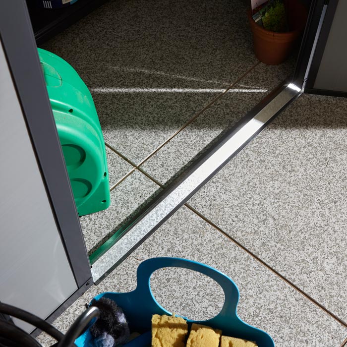 Rowlinson Airevale Apex Plastic Shed 4'x3' - Light Grey