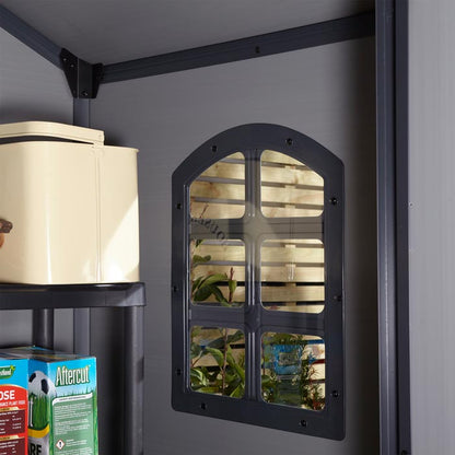 Rowlinson Airevale Apex Plastic Shed 4'x3' - Light Grey