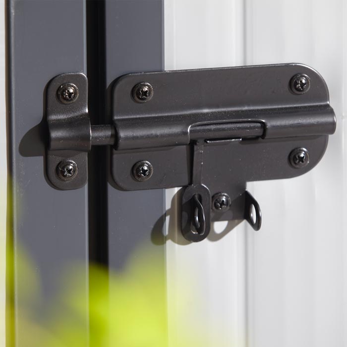 Rowlinson Airevale Apex Plastic Shed 4'x3' - Light Grey