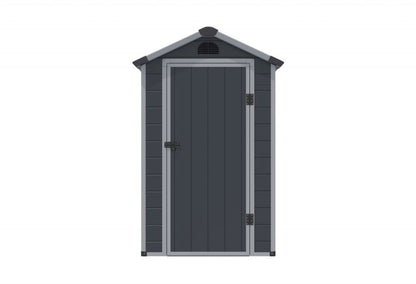 Rowlinson Airevale Apex Plastic Shed 4'x6' - Dark Grey
