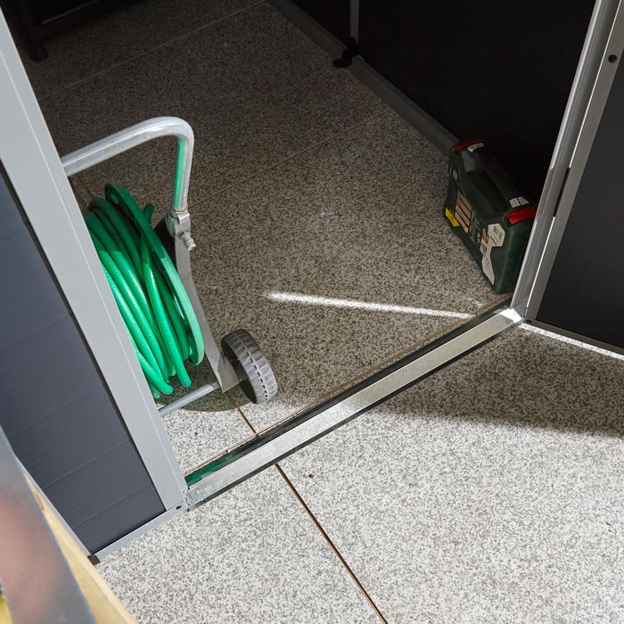 Rowlinson Airevale Apex Plastic Shed 4'x6' - Dark Grey