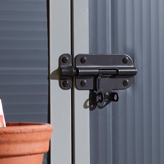 Rowlinson Airevale Apex Plastic Shed 4'x3' - Dark Grey