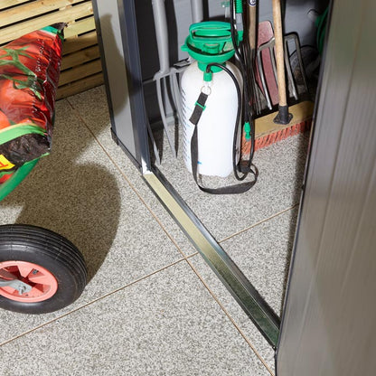 Rowlinson Airevale Apex Plastic Shed 4'x6' - Light Grey