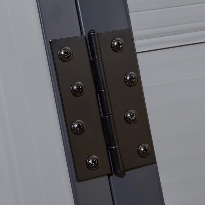 Rowlinson Airevale Apex Plastic Shed 4'x6' - Light Grey