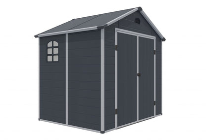 Rowlinson Airevale Apex Plastic Shed 8'x6' - Dark Grey