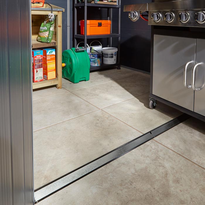 Rowlinson Airevale Apex Plastic Shed 8'x6' - Dark Grey