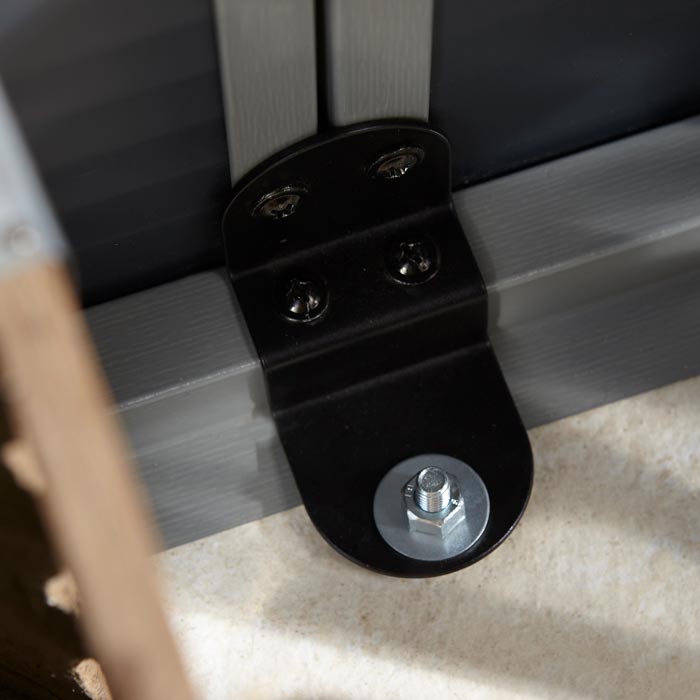 Rowlinson Airevale Apex Plastic Shed 8'x6' - Dark Grey