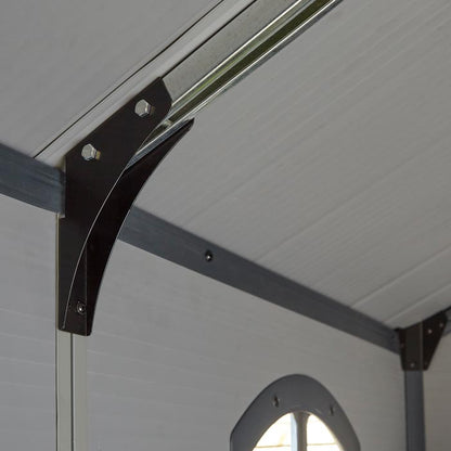 Rowlinson Airevale Apex Plastic Shed 8'x6' - Light Grey