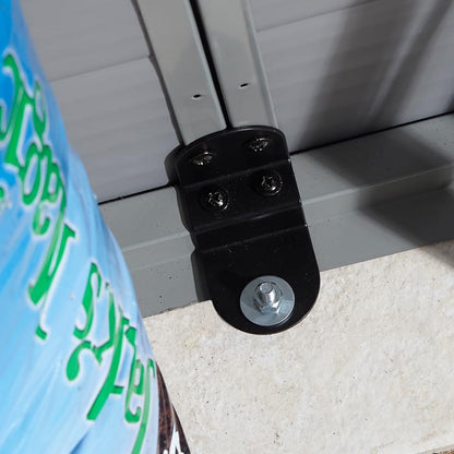 Rowlinson Airevale Apex Plastic Shed 8'x6' - Light Grey