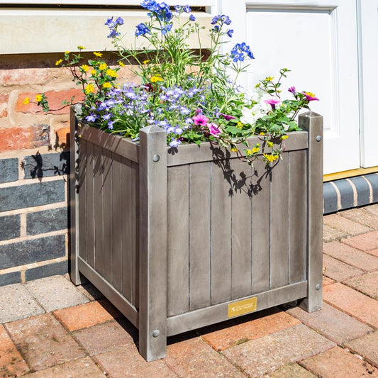 Rowlinson Alderley Grey Square Planter