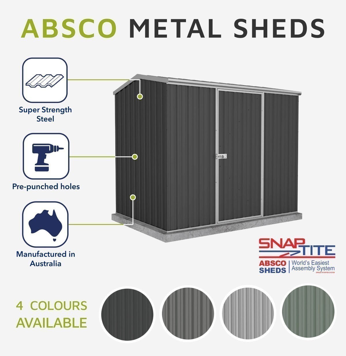 Mercia Absco Premier Metal Shed 7'5"x7'5"