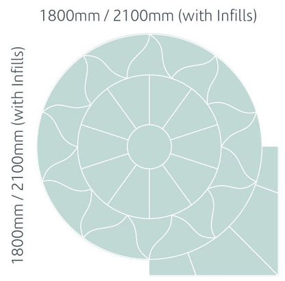 Aurora Circle Patio Kit 1.8m Antique/Barley*